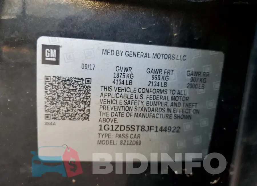 1G1ZD5ST8JF144922 Photo# 12
