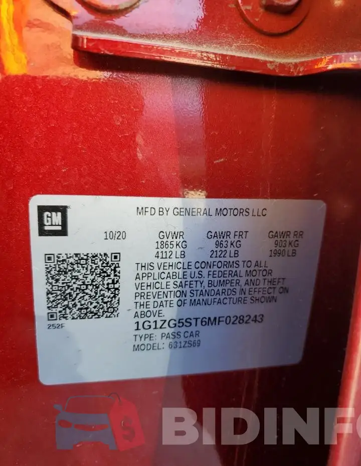 1G1ZG5ST6MF028243 Photo# 12