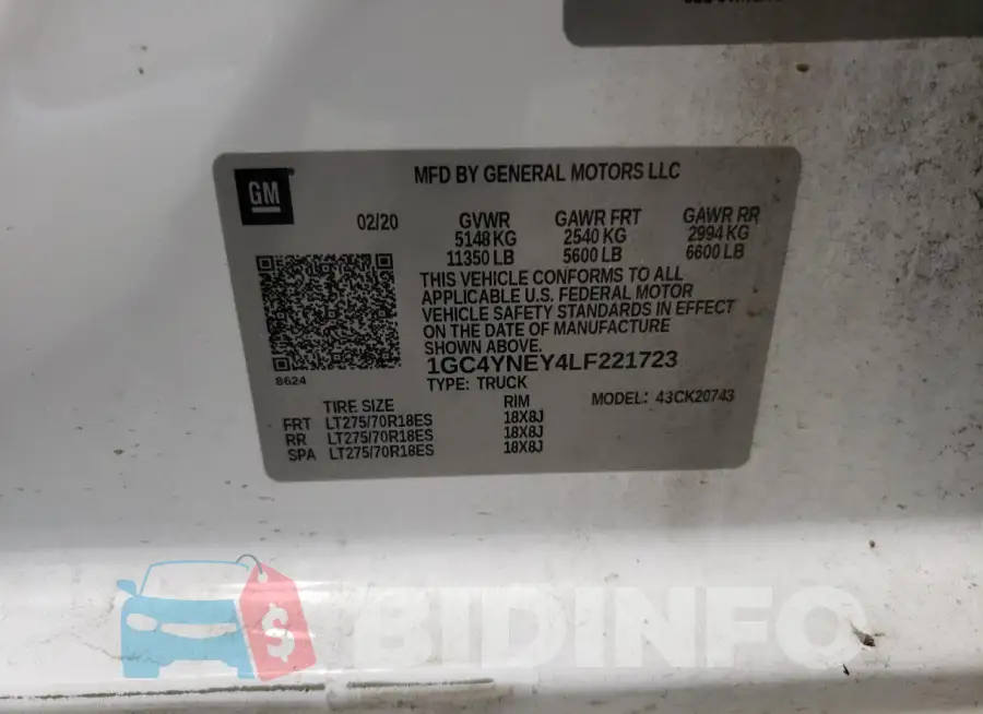 1GC4YNEY4LF221723 Photo# 12