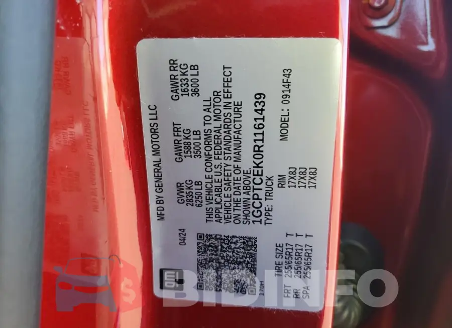 1GCPTCEK0R1161439 Photo# 13