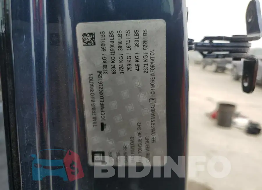 1GCPWFEDXKZ161658 Photo# 12