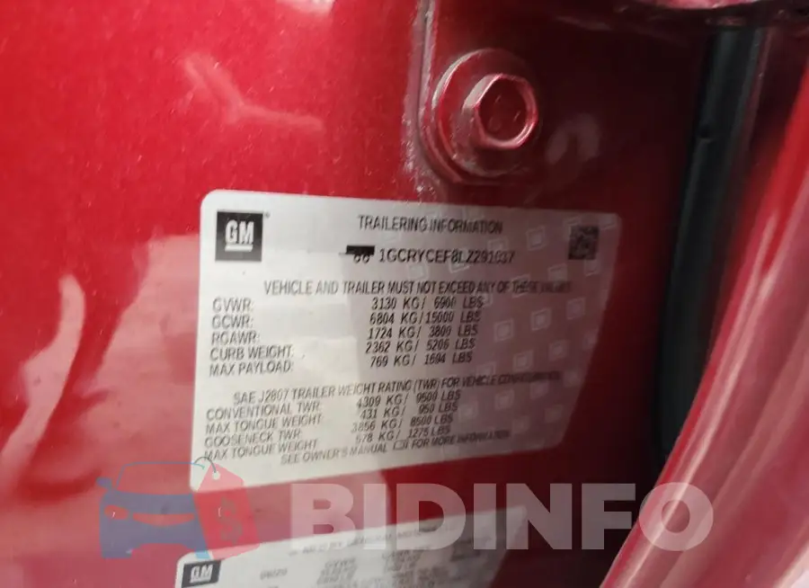 1GCRYCEF8LZ291037 Photo# 12
