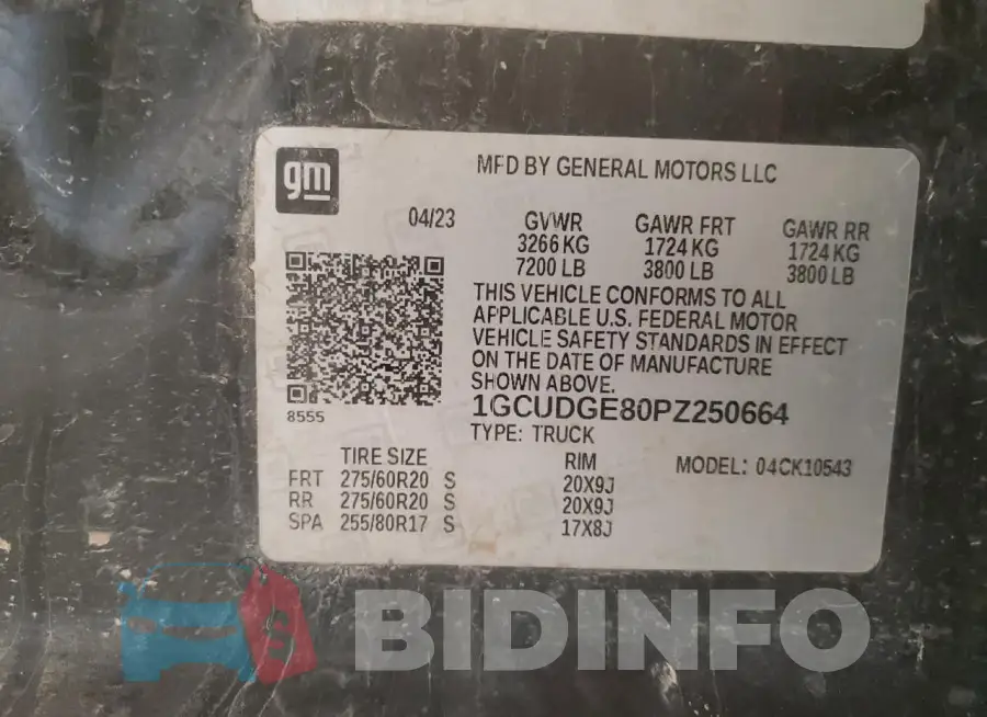 1GCUDGE80PZ250664 Photo# 12