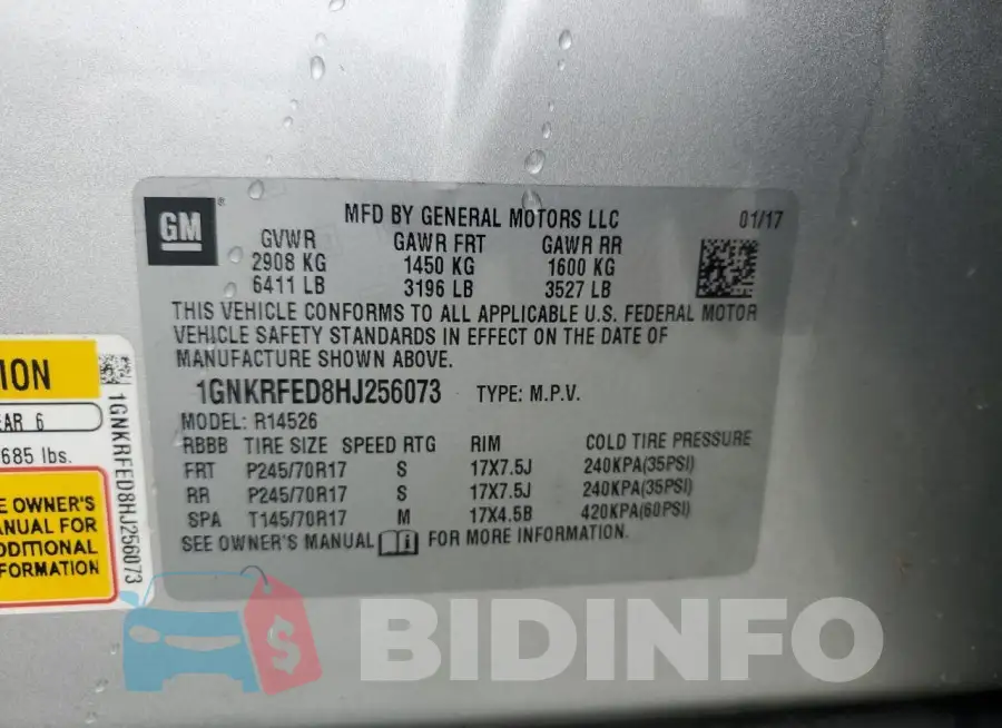 1GNKRFED8HJ256073 Photo# 13