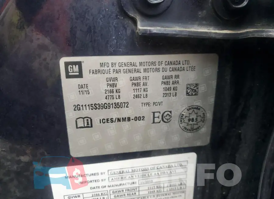 2G1115S39G9135072 Photo# 12