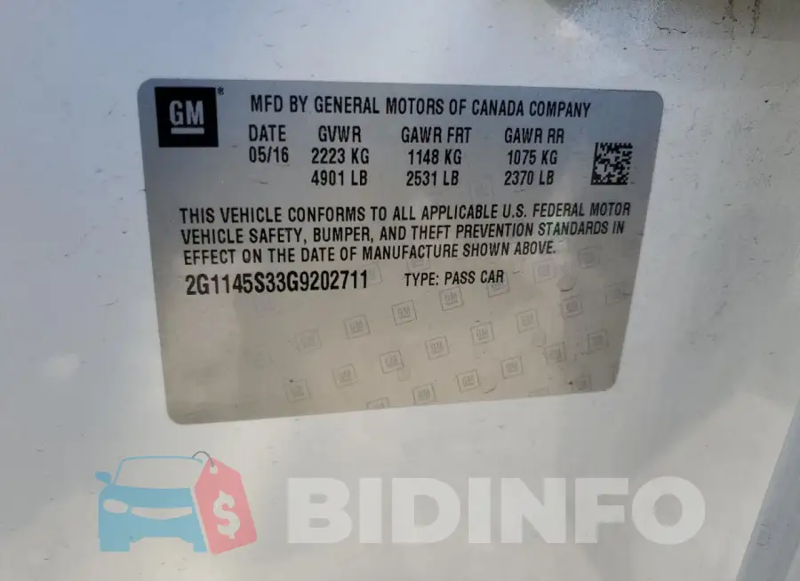 2G1145S33G9202711 Photo# 12