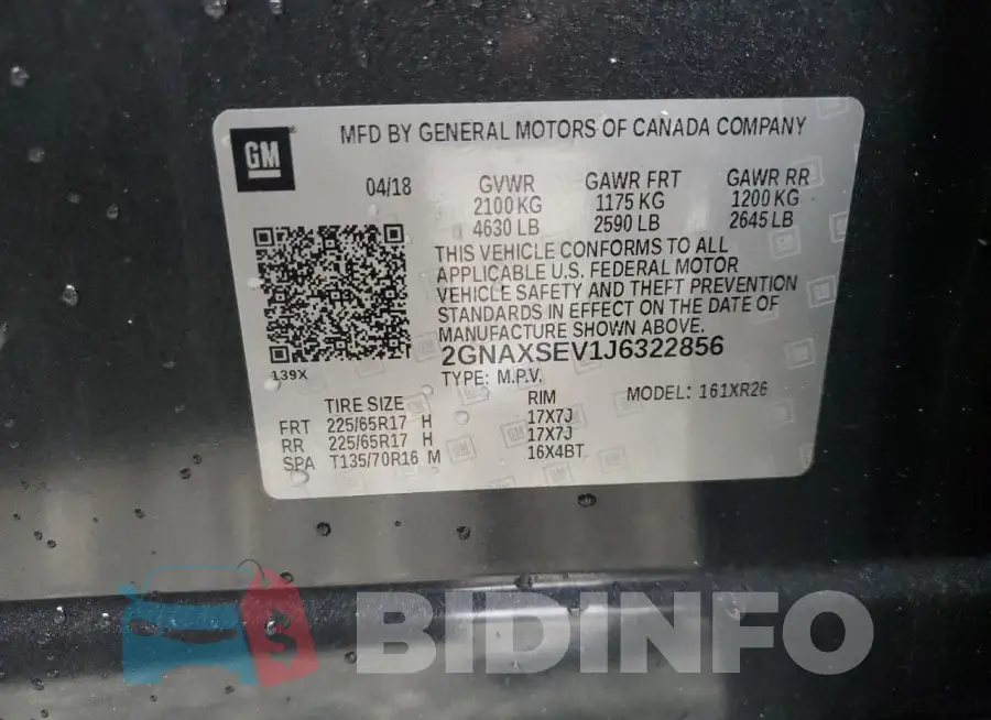 2GNAXSEV1J6322856 Photo# 13