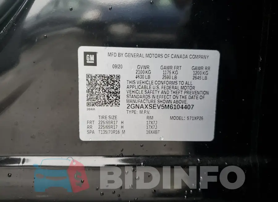2GNAXSEV5M6104407 Photo# 13