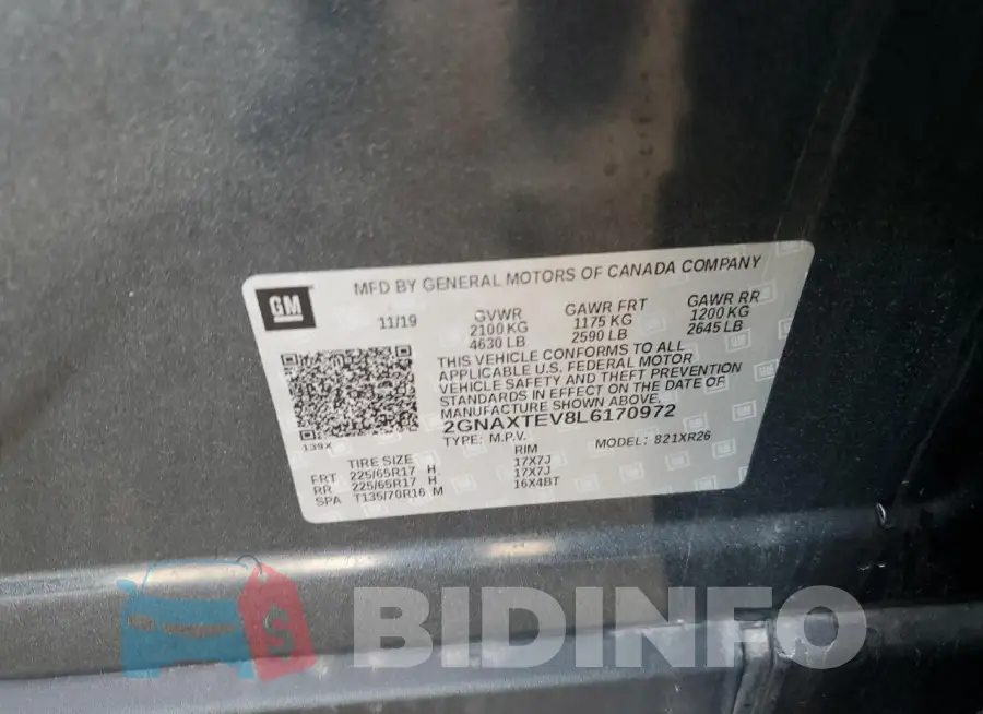 2GNAXTEV8L6170972 Photo# 13