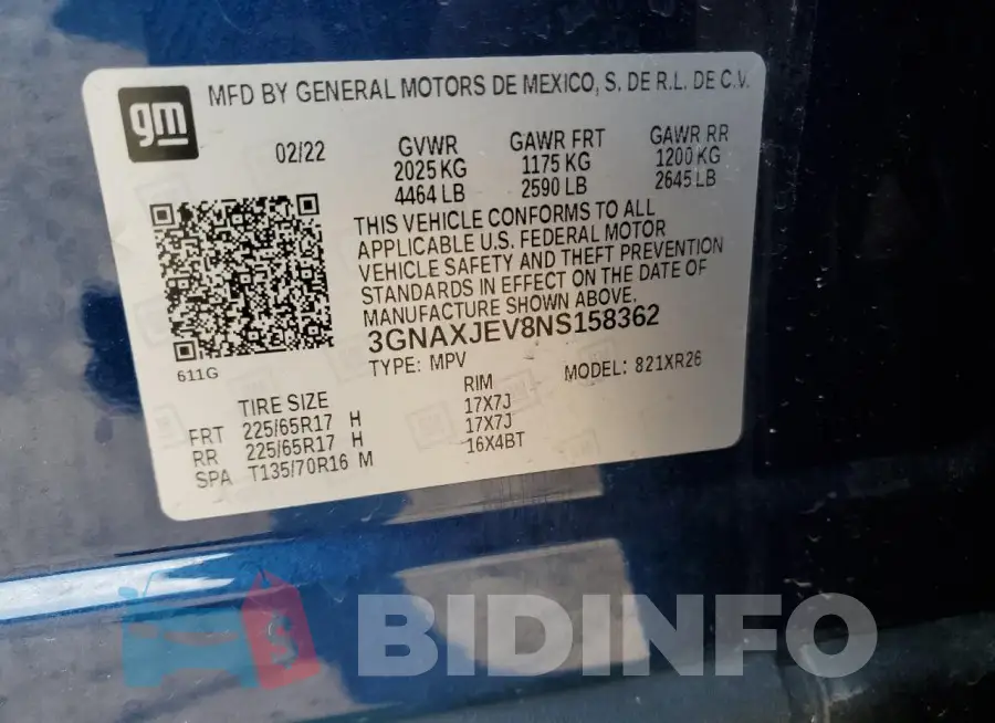 3GNAXJEV8NS158362 Photo# 13