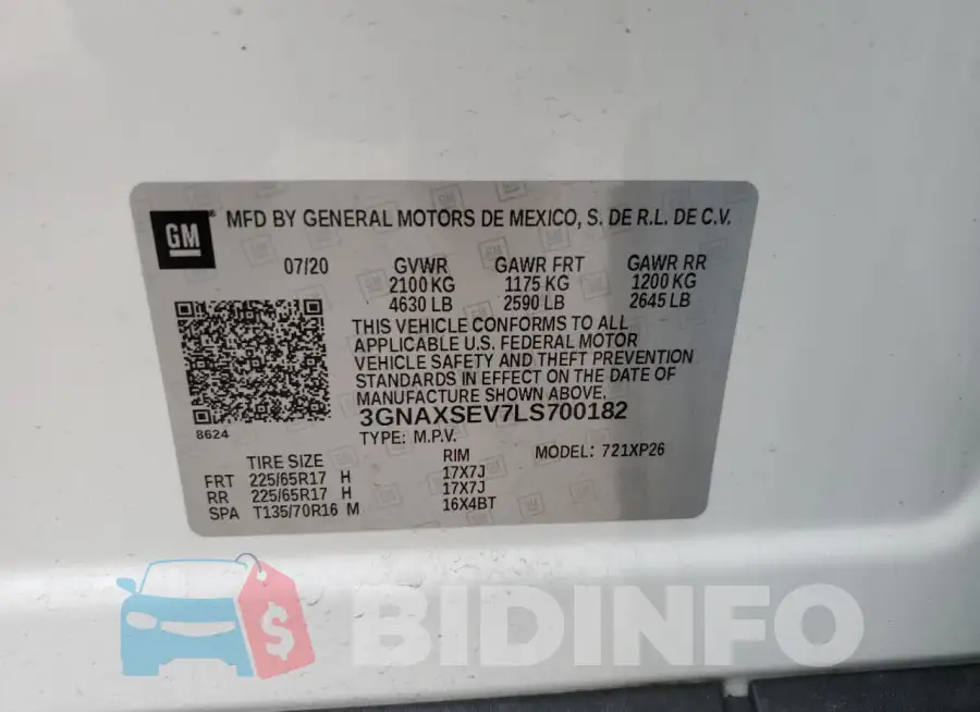 3GNAXSEV7LS700182 Photo# 13