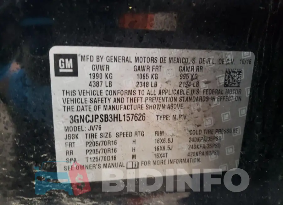 3GNCJPSB3HL157626 Photo# 13