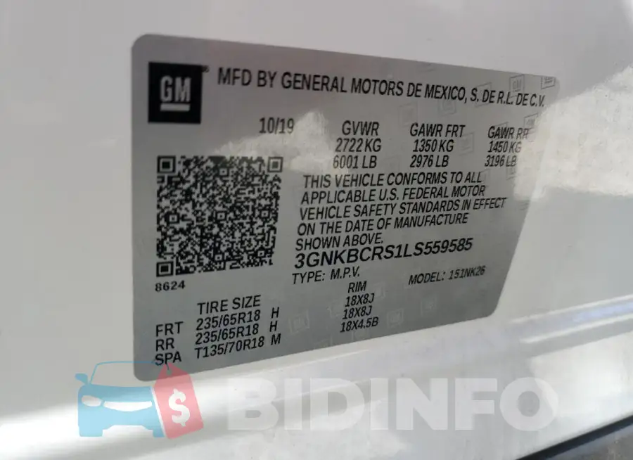 3GNKBCRS1LS559585 Photo# 14