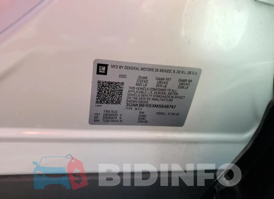 3GNKBERSXMS549747 Photo# 13