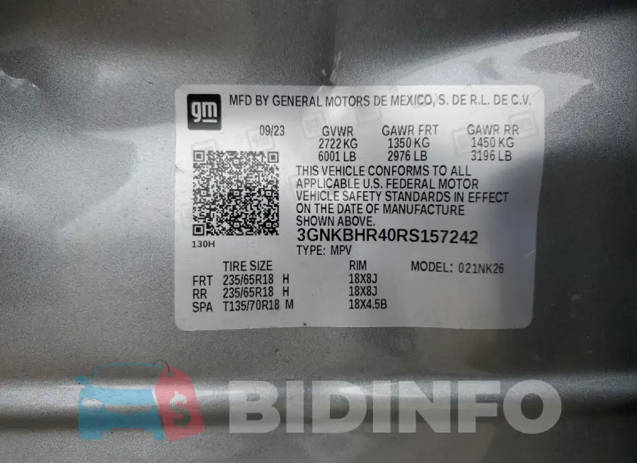 3GNKBHR40RS157242 Photo# 13