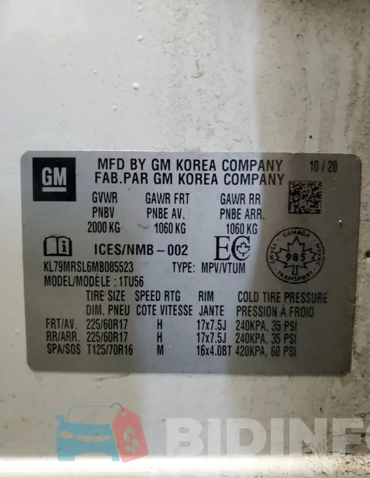 KL79MRSL6MB085523 Photo# 14