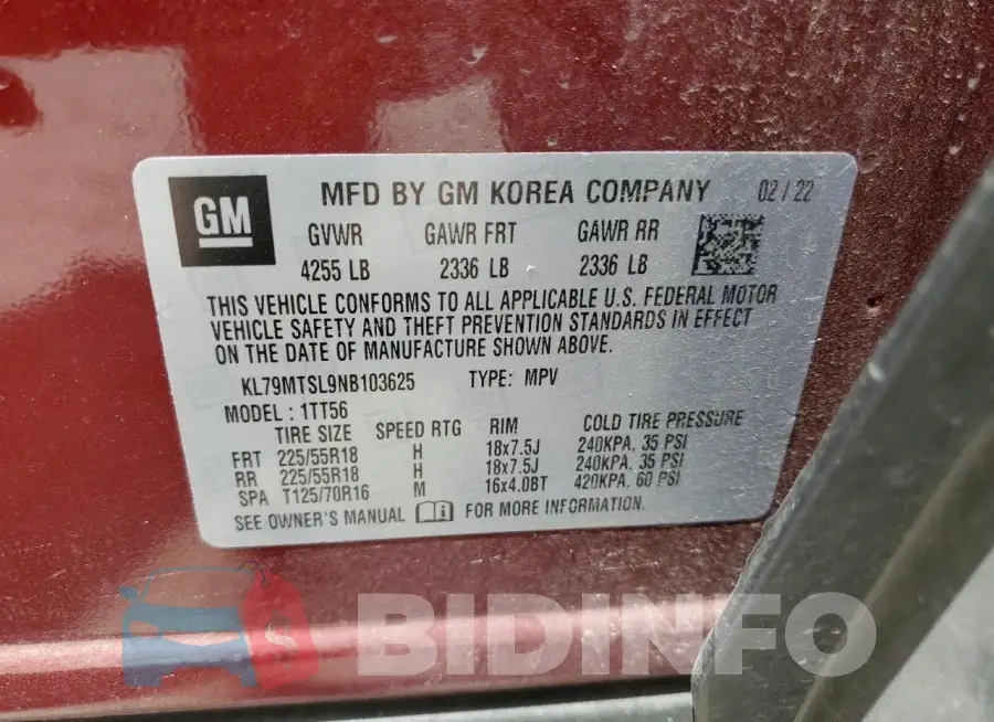 KL79MTSL9NB103625 Photo# 14