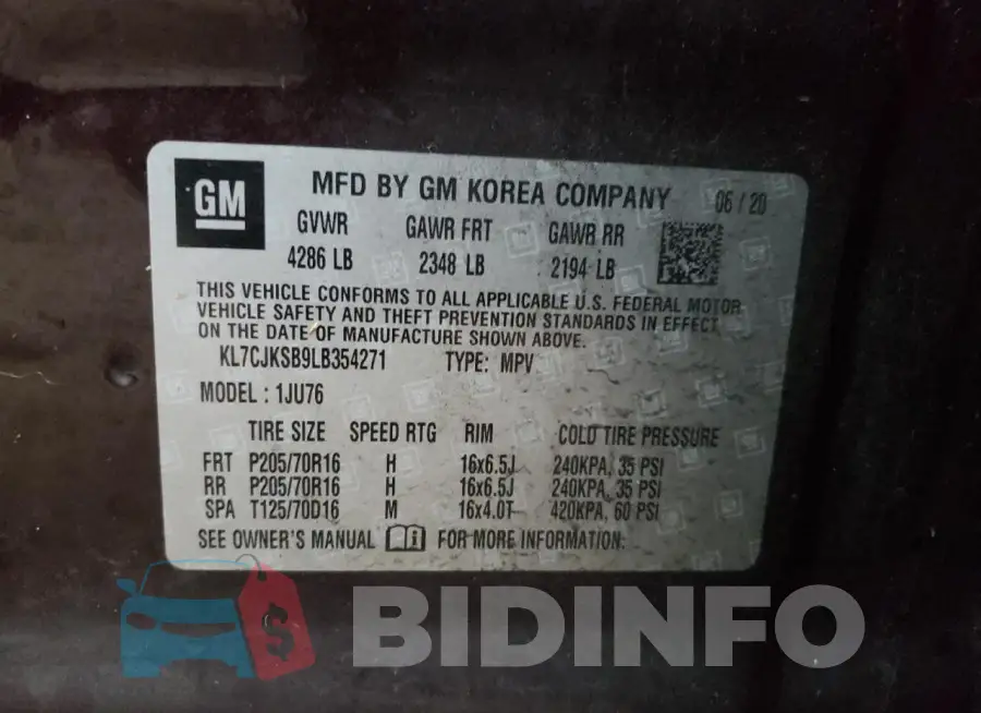 KL7CJKSB9LB354271 Photo# 13