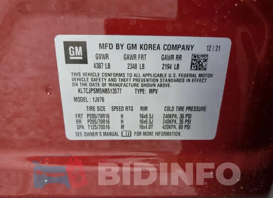 KL7CJPSM5NB513577 Photo# 13