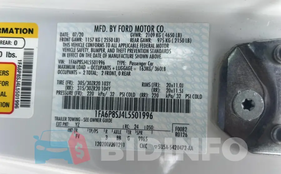 1FA6P8SJ4L5501996 Photo# 10