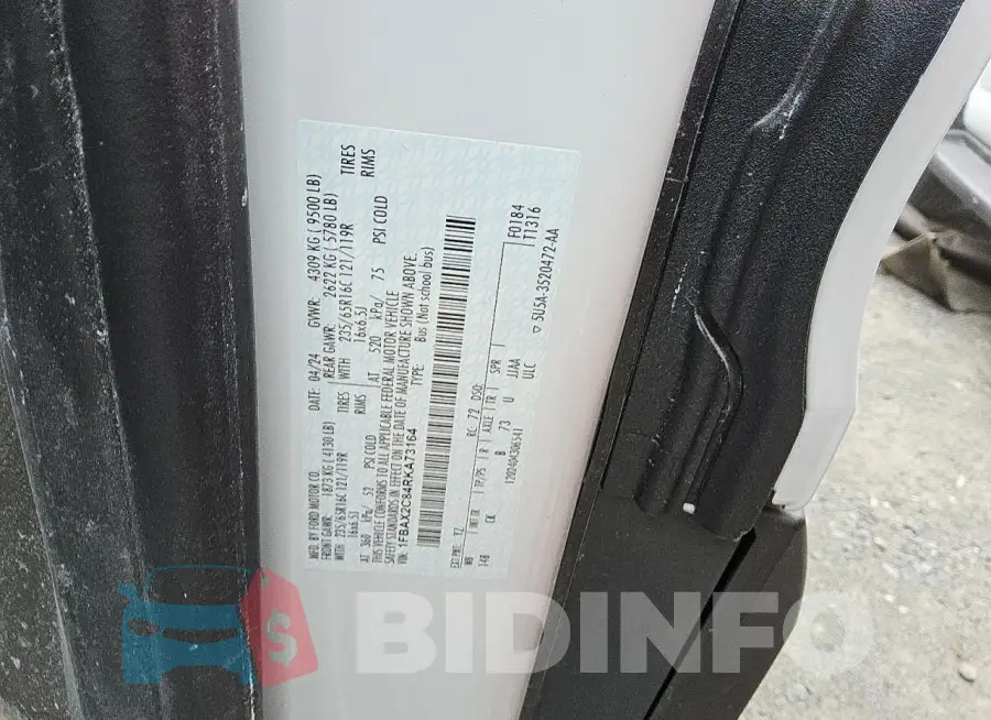 1FBAX2C84RKA73164 Photo# 12