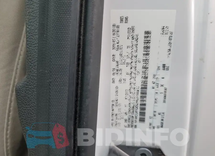 1FMCU0GD2HUA60212 Photo# 13