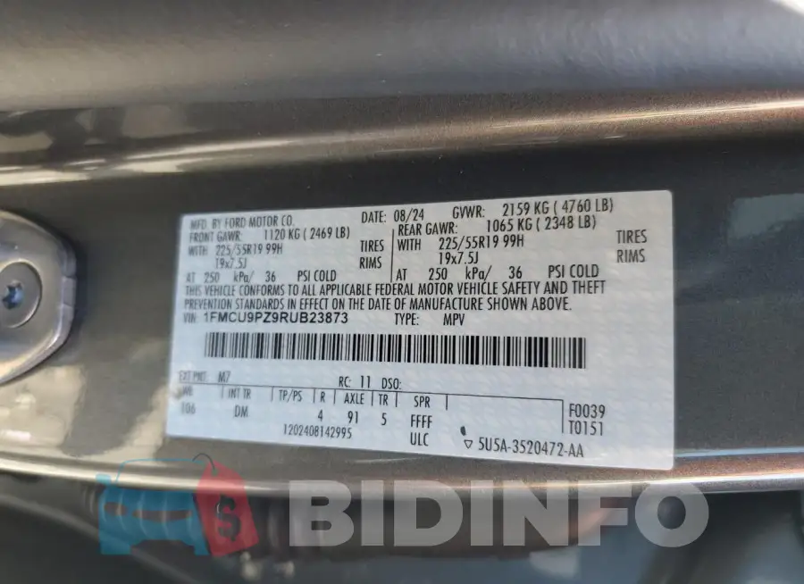 1FMCU9PZ9RUB23873 Photo# 14