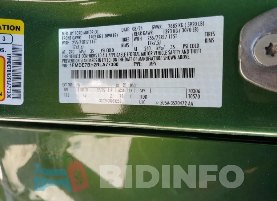 1FMDE7BH2RLA77300 Photo# 13