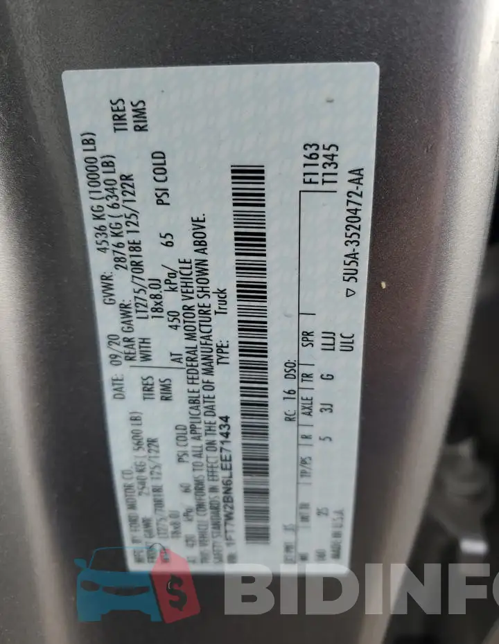 1FT7W2BN6LEE71434 Photo# 12