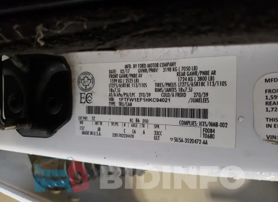 1FTFW1EF1HKC94021 Photo# 12