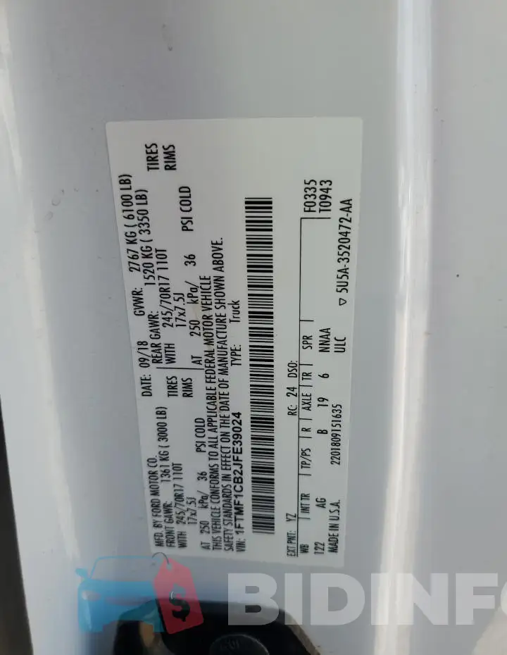 1FTMF1CB2JFE39024 Photo# 12