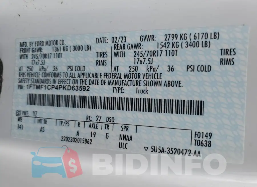 1FTMF1CP4PKD63592 Photo# 12