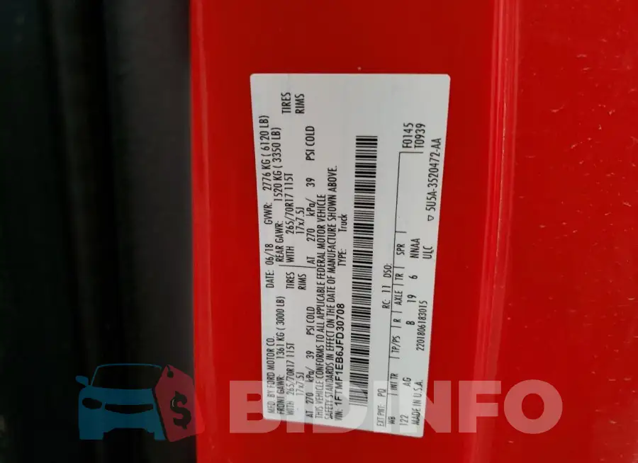 1FTMF1EB6JFD30708 Photo# 12