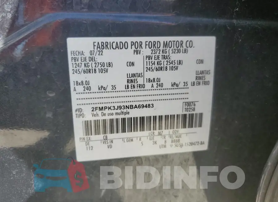 2FMPK3J93NBA69483 Photo# 13
