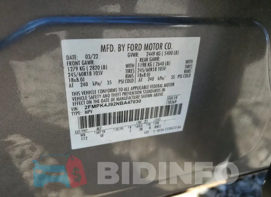 2FMPK4J92NBA47030 Photo# 14