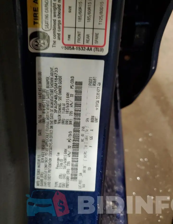 3FADP4BJ7GM184733 Photo# 12