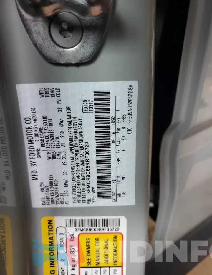 3FMCR9C65RRF36720 Photo# 13