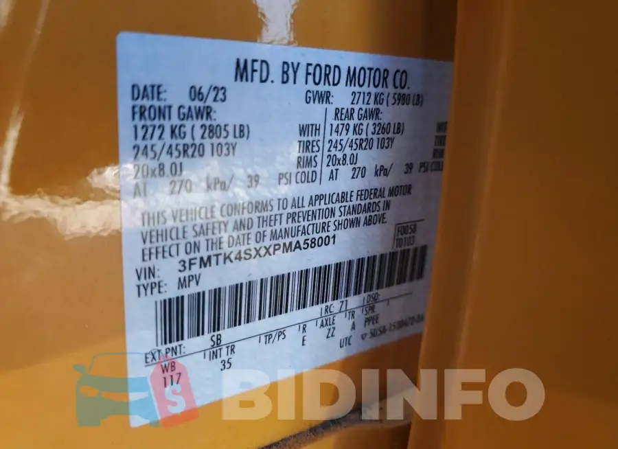 3FMTK4SXXPMA58001 Photo# 13