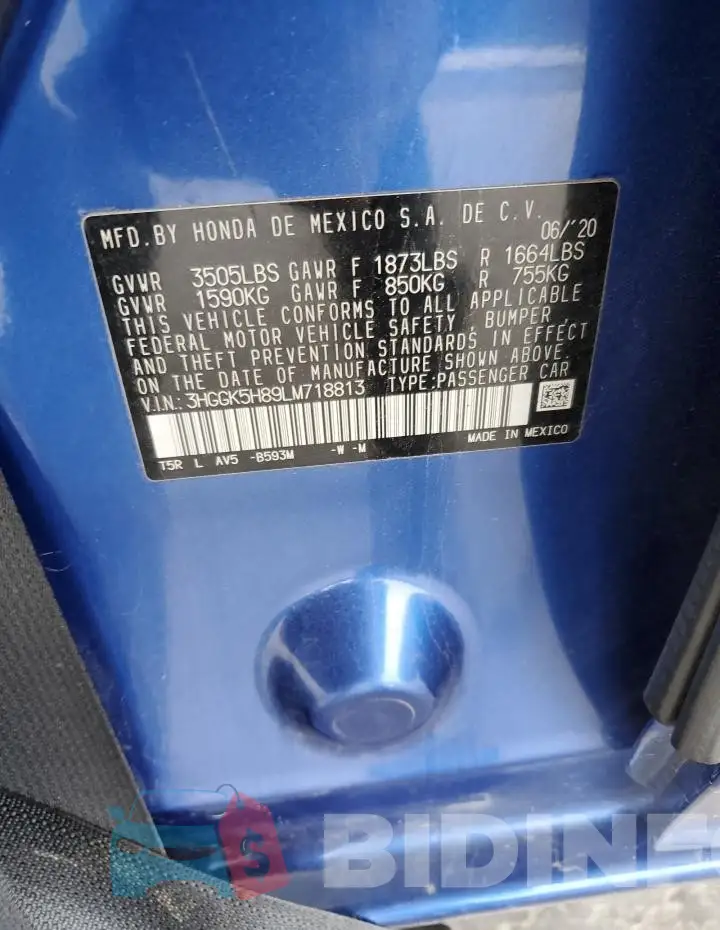 3HGGK5H89LM718813 Photo# 13
