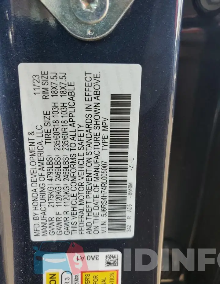 5J6RS4H74RL005007 Photo# 13