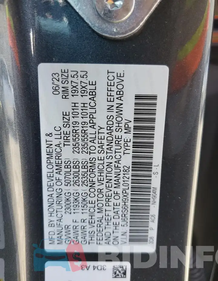 5J6RS6H9XPL012182 Photo# 13