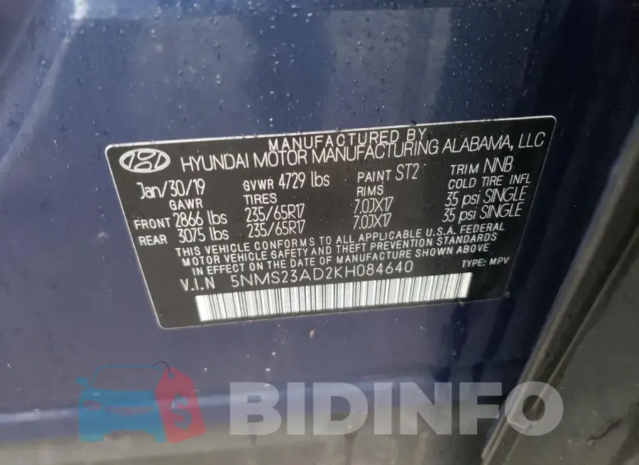 5NMS23AD2KH084640 Photo# 13
