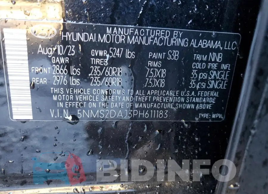 5NMS2DAJ3PH611183 Photo# 13