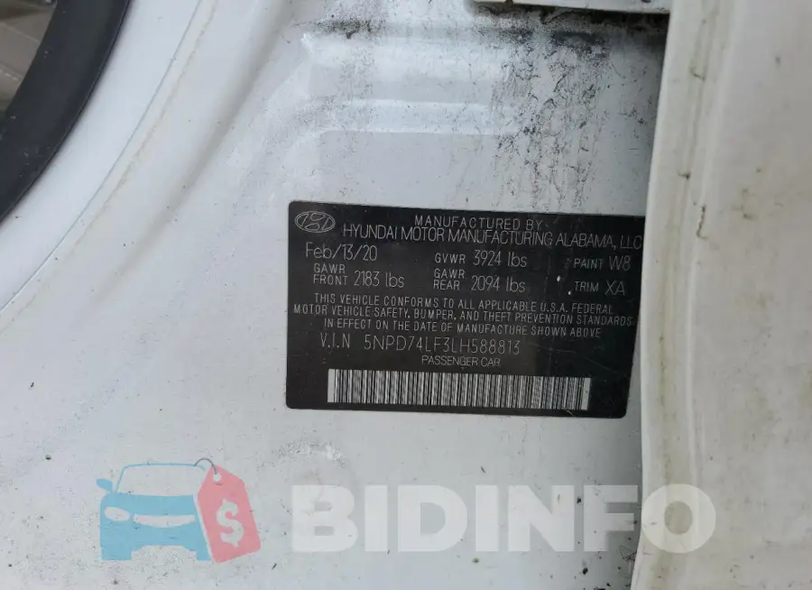 5NPD74LF3LH588813 Photo# 12