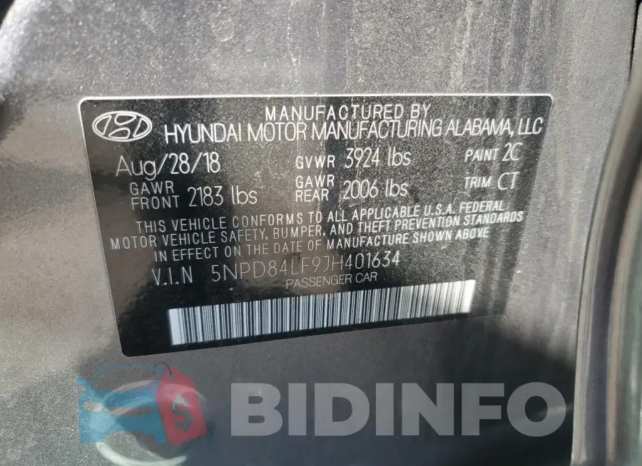 5NPD84LF9JH401634 Photo# 13