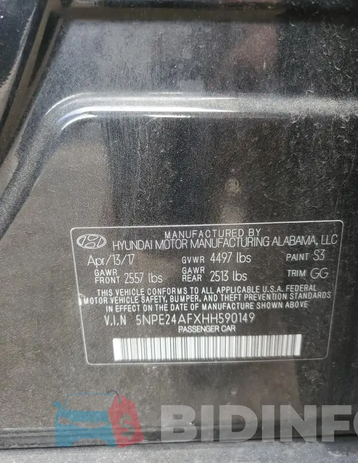 5NPE24AFXHH590149 Photo# 12