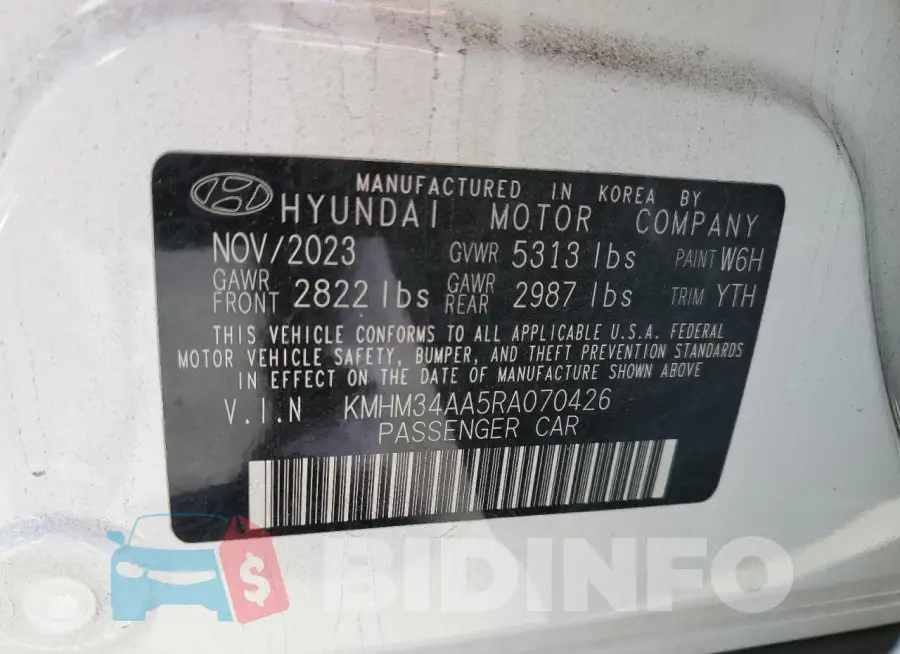 KMHM34AA5RA070426 Photo# 13