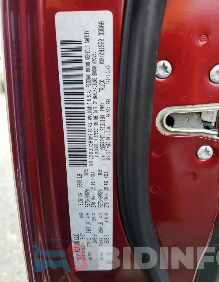 1C6RR7NT1JS131184 Photo# 13
