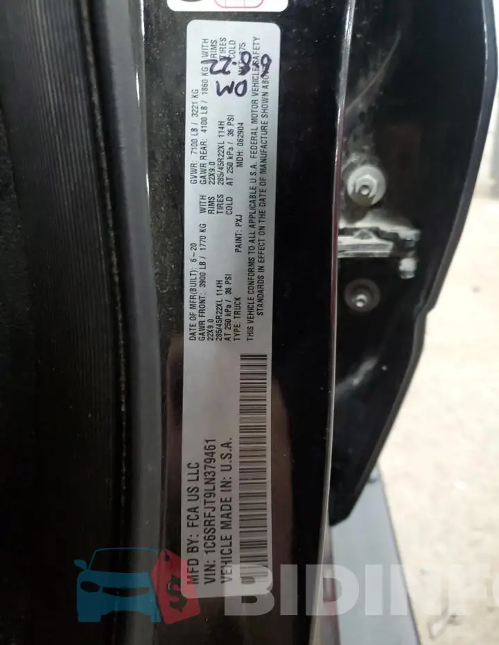 1C6SRFJT9LN379461 Photo# 12
