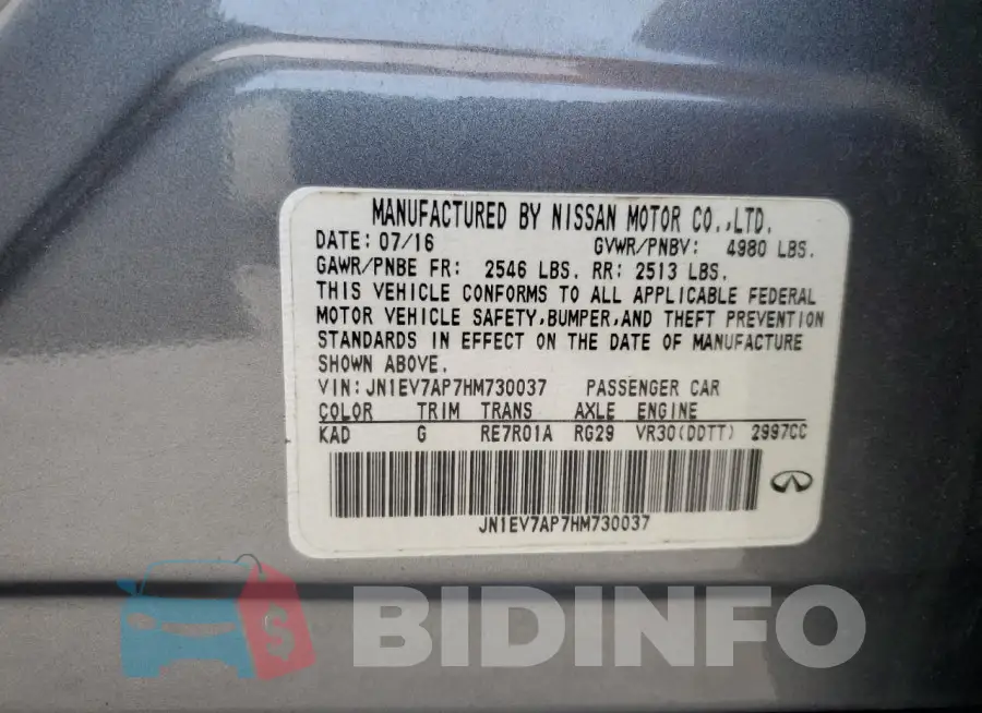 JN1EV7AP7HM730037 Photo# 13